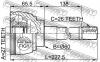 FEBEST 0110014 ШРУС НАРУЖНЫЙ 27x60x26 (TOYOTA DYNA 150/TOYOACE G15 LY152/LY162 1999-2001 TOYOTA HIACE TRUCK LY101/L