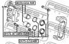 FEBEST 0176-GGL10F Поршень пер суппорта TOYOTA HIGHLANDER GSU45/GVU48/MHU48 4WD (07-13) 0176-GGL10F