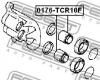 FEBEST 0176TCR10F ПОРШЕНЬ СУППОРТА ТОРМОЗНОГО ПЕРЕДНЕГО