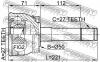 FEBEST 0210024 ШРУС НАРУЖНЫЙ 27x50x27 (NISSAN DATSUN D21 1992-1996 NISSAN KING CAB D21 1985-1998 NISSAN MISTRAL R20