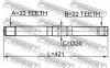 FEBEST 0212B10MTLH ПОЛУОСЬ ЛЕВАЯ 22x421x22 (NISSAN ALMERA B10RS (CLASSIC) 2006- NISSAN SUNNY/ALMERA B10RS 2006-) FEBEST