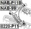 FEBEST 0220P11 Опора шаровая переднего нижнего рычага