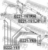 FEBEST 0221-Y61LH Наконечник рулевой тяги: NISSAN PATROL SAFARI Y61 1997-2006