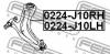 FEBEST 0224J10LH РЫЧАГ ПЕРЕДНИЙ ЛЕВЫЙ (NISSAN QASHQAI J10F 2006- NISSAN QASHQAI UK MAKE J10F 2006-) FEBEST