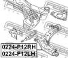 FEBEST 0224P12LH РЫЧАГ ПЕРЕДНИЙ ЛЕВЫЙ (NISSAN PRIMERA P12 2001-) FEBEST