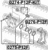FEBEST 0276P12F ПОРШЕНЬ СУППОРТА ТОРМОЗНОГО ПЕРЕДНЕГО