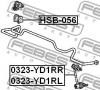 FEBEST 0323YD1RL ТЯГА СТАБИЛИЗАТОРА ЗАДНЯЯ ЛЕВАЯ (ACURA MDX YD1 2001- HONDA MR-V 2003-) FEBEST