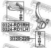 FEBEST 0324RD1RH РЫЧАГ ВЕРХНИЙ ПРАВЫЙ (HONDA CR-V RD1/RD2 1997-2001) FEBEST
