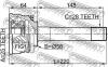 FEBEST 0410013 ШРУС НАРУЖНЫЙ 25x56x28 (HYUNDAI GALLOPER/INNOVATION 2000-2003 HYUNDAI TERRACAN 2001- MITSUBISHI DELI