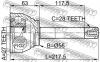 FEBEST 0410014 ШРУС НАРУЖНЫЙ 27x56x28 (MITSUBISHI L200 K62T/K72T 1996-2001 MITSUBISHI PAJERO I L041G-L149G 1989-199