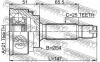 FEBEST 0410039 ШРУС НАРУЖНЫЙ 21x54x25 (MITSUBISHI LANCER/MIRAGE CJ 1995-2003 MITSUBISHI LANCER/MIRAGE CK 1995-2000)