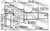FEBEST 0410CU20RA43 ШРУС НАРУЖНЫЙ ЗАДНИЙ 29x57x25 (MITSUBISHI AIRTREK CU2W/CU4W/CU5W 4WD 2001- MITSUBISHI OUTLANDER CU2W