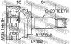 FEBEST 0410CW5 ШРУС НАРУЖНЫЙ 35x59,5x28 (MITSUBISHI DELICA D5 CV5W 2006- MITSUBISHI OUTLANDER CW 2006-) FEBEST