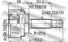 FEBEST 0410H76A43 ШРУС НАРУЖНЫЙ 29x54x25 (MITSUBISHI PAJERO PININ/IO H61W-H77W 1999-2005) FEBEST