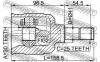 FEBEST 0411CK ШРУС ВНУТРЕННИЙ 30x41x25 (MITSUBISHI DION CR5W/CR6W/CR9W 2000-2004 MITSUBISHI LANCER/MIRAGE CJ 1995-