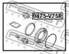 FEBEST 0475V75R РЕМКОМПЛЕКТ СУППОРТА ТОРМОЗНОГО ЗАДНЕГО