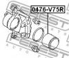 FEBEST 0476-V75R Поршень заднего суппорта