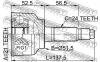 FEBEST 0510004 ШРУС НАРУЖНЫЙ 21x52x24 (KIA AVELLA (K36) 1998- KIA RIO 2000- MAZDA 323 BF 1985-) FEBEST