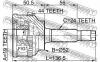FEBEST 0510014A44 ШРУС НАРУЖНЫЙ 19x52x24 (MAZDA DEMIO DW3/DW5 1998-) FEBEST