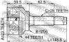 FEBEST 0510039A44 ШРУС НАРУЖНЫЙ 23x56x28 (MAZDA 626 GF 1997-2002) FEBEST