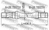 FEBEST 0512626GD ПОЛУОСЬ ПРАВАЯ 26x406.5x26 (MAZDA 626 GD 1988-1992) FEBEST