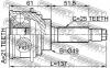 FEBEST 0710018 ШРУС НАРУЖНЫЙ 21x49x25 (SUZUKI BALENO/ESTEEM SY413/SY415/SY416/SY418/SY419 1995-2001 SUZUKI CULTUS S