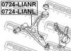 FEBEST 0724LIANL РЫЧАГ ПЕРЕДНИЙ ЛЕВЫЙ (SUZUKI AERIO RH420 2002-2005 SUZUKI AERIO/LIANA RH423 2006- SUZUKI LIANA RH413