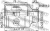 FEBEST 08111002 ШРУС ВНУТРЕННИЙ 29x41.2x25 (SUBARU FORESTER S10 1996-2002 SUBARU IMPREZA G10 1992-2002 SUBARU LEGACY