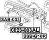 FEBEST 0823-003AL Стойка стабилизатора SUBARU IMPREZA G11 2000-2007