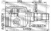 FEBEST 1111J200 ШРУС ВНУТРЕННИЙ 29x38x22 (CHEVROLET AVEO (T200) 2003-2008 CHEVROLET AVEO (T250) 2006-2008 CHEVROLET