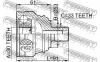 FEBEST 1710004 ШРУС НАРУЖНЫЙ 30x53x33 (AUDI 80 (89, 89Q, 8A, B3) 1986-1991 AUDI 80 (8C, B4) 1991-1994) FEBEST