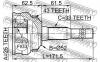 FEBEST 1810015A43 ШРУС НАРУЖНЫЙ 25x52x33 (OPEL KADETT E 1984-1991 OPEL VECTRA A 1988-1995) FEBEST