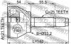FEBEST 2110FUS ШРУС НАРУЖНЫЙ 21x53,2x25 (FORD FIESTA V JH 2001- FORD FOCUS I DAW/DBW/DFW/DNW 1998-2004 FORD FUSION