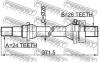 FEBEST 2212-SPAAT Полуось правая 24x372x28