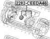 FEBEST 2282-CEEDA46 Ступица колеса с интегрированным подшипником: TOYOTA RAV4 ACA2# 2000-2005