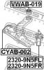 FEBEST 2320-9N5FR Опора шаровая переднего нижнего рычага