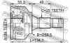 FEBEST 251030720 ШРУС НАРУЖНЫЙ 34x58.5x25 (CITROEN C4 (LC_) 2004- PEUGEOT 307 (3A/C) 2000- PEUGEOT 307 BREAK (3E) 200