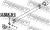 FEBEST ASM91 КРЕСТОВИНА КАРДАННОГО ВАЛА 25x76.8
