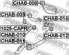 FEBEST CHAB-014 Сайлентблок задней цапфы верхний