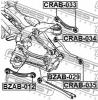 FEBEST CRAB-033 САЙЛЕНБЛОК ЗАДНЕЙ ПОПЕРЕЧНОЙ ТЯГИ