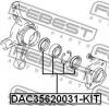 FEBEST DAC35620031KIT ПОДШИПНИК СТУПИЧНЫЙ ЗАДНИЙ (35x61.8x31) РЕМКОМПЛЕКТ (SUZUKI AERIO/LIANA RH423 2006- SUZUKI BALENO/ES
