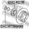FEBEST DAC38730040M Подшипник ступицы пер.