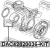FEBEST DAC42820036KIT ПОДШИПНИК СТУПИЧНЫЙ ПЕРЕДНИЙ (42x82x36)