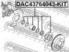 FEBEST DAC43764043KIT ПОДШИПНИК СТУПИЧНЫЙ ПЕРЕДНИЙ (43x76x40x43)