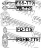 FEBEST FB-TT9 Подшипник опоры переднего амортизатора