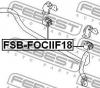 FEBEST FSBFOCIIF18 ВТУЛКА ПЕРЕДНЕГО СТАБИЛИЗАТОРА D18.5 (FORD FOCUS C-MAX 2003- FORD FOCUS II 2004-) FEBEST