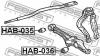 FEBEST HAB035 САЙЛЕНБЛОК ПЕРЕДНИЙ НИЖНЕГО РЫЧАГА (HONDA ACCORD CB1/CB3/CB7 1990-1993 HONDA ACCORD CC/CD/CE 1994-19