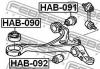 FEBEST HAB092 САЙЛЕНБЛОК ПОД СТОЙКУ ПЕРЕДНЕГО РЫЧАГА (HONDA ACCORD CL/CN/CM 2002-) FEBEST