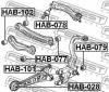 FEBEST HAB-101 САЙЛЕНБЛОК ЗАДНЕЙ ТЯГИ () FEBEST