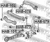 FEBEST HAB-102 Сайлентблок задней цапфы